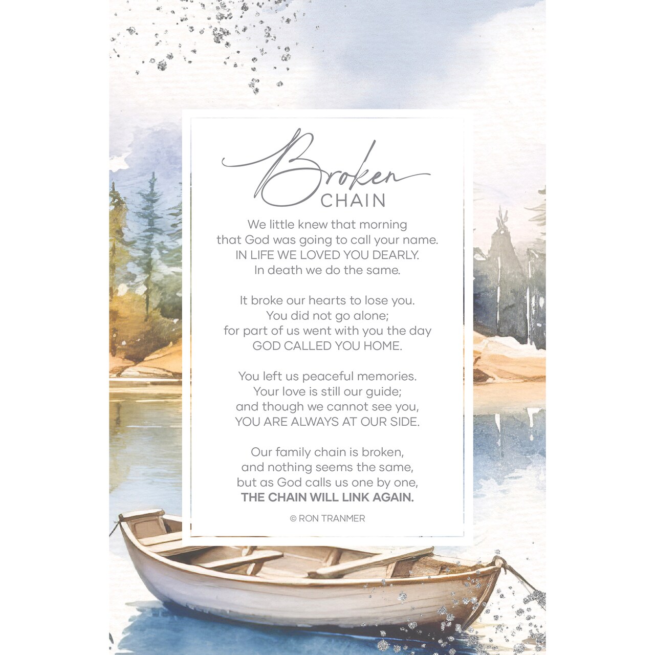 Broken Chain Wood Plaque with Easel and Hook Wall Tabletop Art - 6 inches x 9 inches